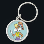 Lola Finger Heart Rund Silverfärgad Nyckelring<br><div class="desc">Sprid kärlek med Lola Bunny! Den här bedrövliga bilden fångar Lola Bunnys leksamma charm när hon flödar en söt finger-hjärtgest. Hennes trendig och vackra leende gör det till ett måste för alla Looney Tunes fläkt. Anpassa dina Zazzle-favoriter med den här hjärtslitande teckningen - från telefonfodral till tote bags - och...</div>