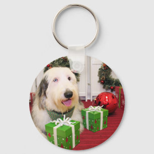 Lola - gammal engelsk Sheepdog - Donohoo Nyckelring