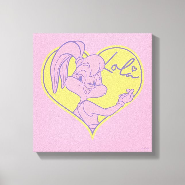 Lola Heart Namnteckning Canvastryck (Framsida)