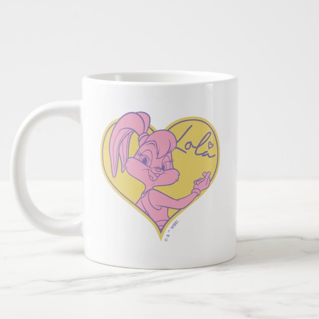 Lola Heart Namnteckning Jumbo Mugg (Vänster)
