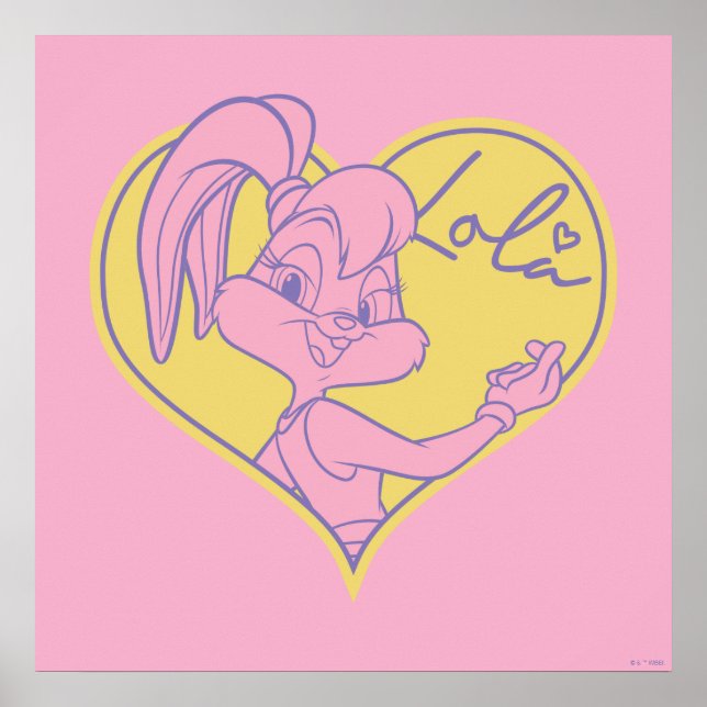 Lola Heart Namnteckning Poster (Framsidan)