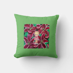 Lola i Red Lilies Pillow Kudde