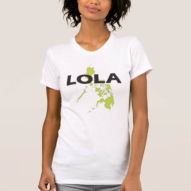 Lola med den Philippines kartan Tee (Framsida)
