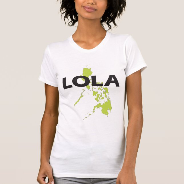 Lola med den Philippines kartat-skjortan T Shirt (Framsida)