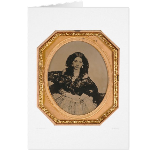 Lola Montez (1818-1861).  (40015) Hälsningskort (Framsidan)