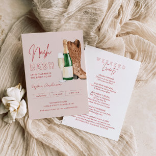 LOLA Nash Bash Bachelorette Party Inbjudningar