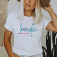 LOLA Neon Blue och Rosa 90s Bride Bachelorette