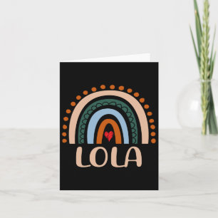 Lola Rainbow Grandma Cute Mors dag Funny Lola Kort