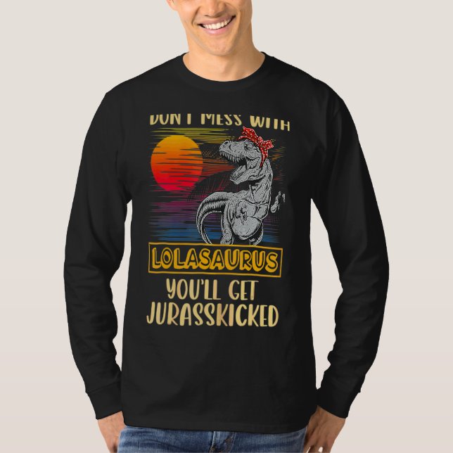 Lola Rex Dinosaurs Mamma Saurus T Shirt (Framsida)