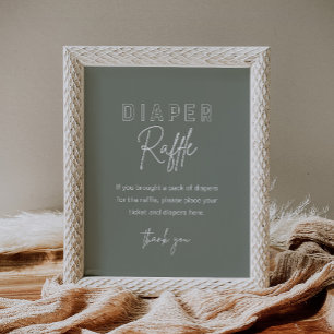 LoLA Sage Diaper Raffle Baby Shower Game Poster