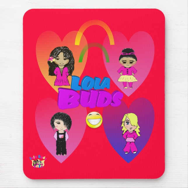lolabudsheartsmousepad musmatta (Framsidan)