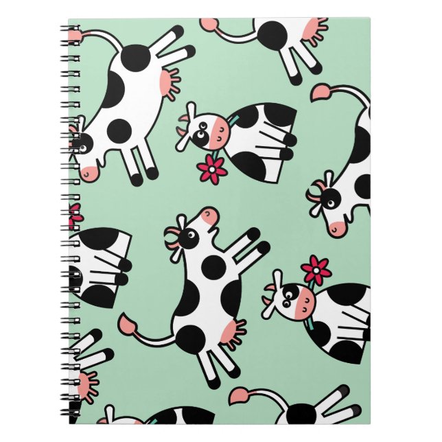 Lolailo 22 Flower Power Cow Anteckningsbok (Framsidan)