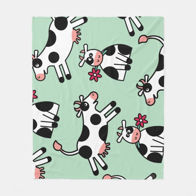 Lolailo 22 Flower Power Cow Fleecefilt (Framsidan)