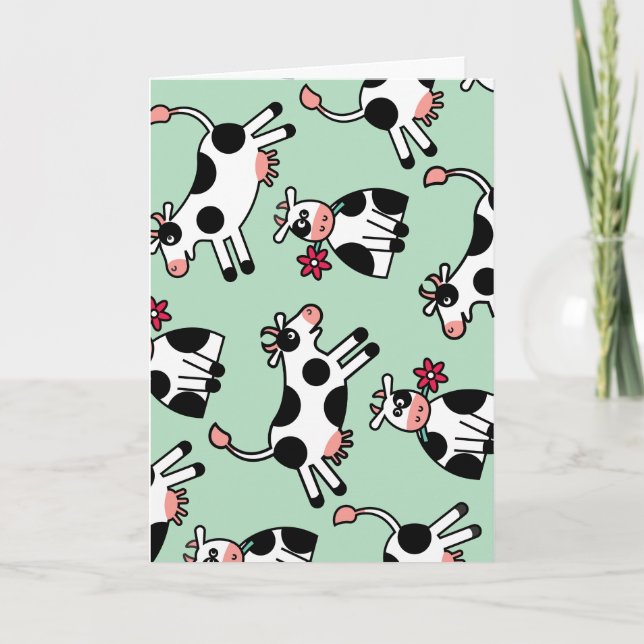 Lolailo 22 Flower Power Cow Kort (Framsida)