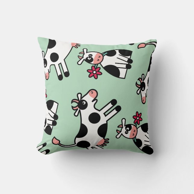 Lolailo 22 Flower Power Cow Kudde (Framsida)
