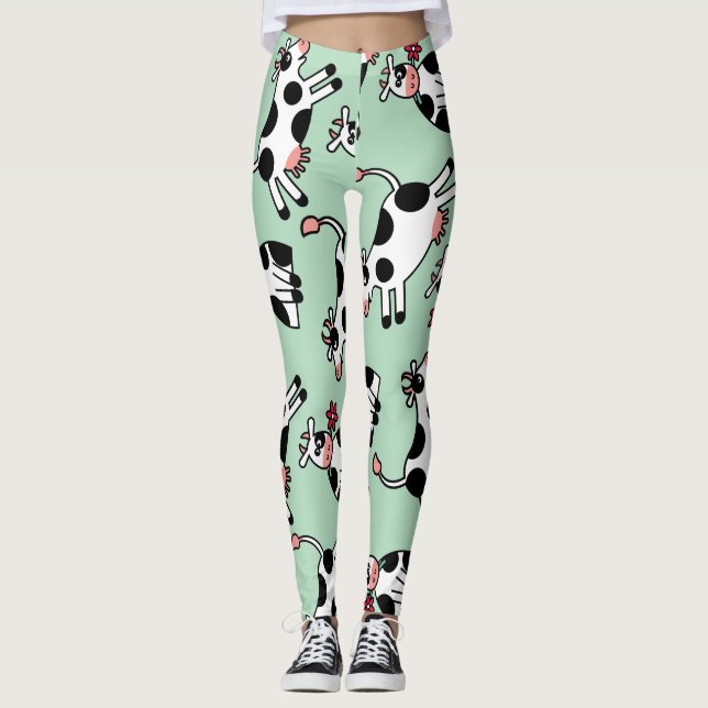 Lolailo 22 Flower Power Cow Leggings (Framsida)
