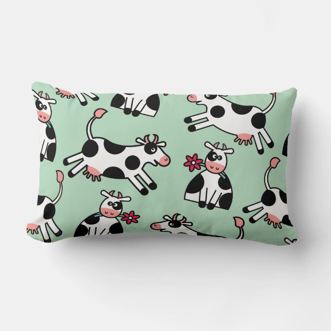 Lolailo 22 Flower Power Cow Lumbarkudde (Framsida)