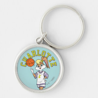 Lola's Basketball Spin Rund Silverfärgad Nyckelring