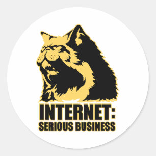 lolcat internet är den allvarliga affären runt klistermärke
