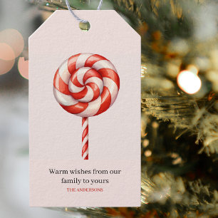 Lolipop-Jul Candy God jul Presentetikett