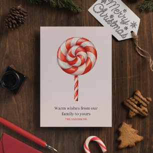 Lolipop-Jul Candy God jul Vykort
