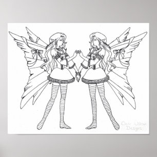 Lolita Älvor Färg-Din egen Poster