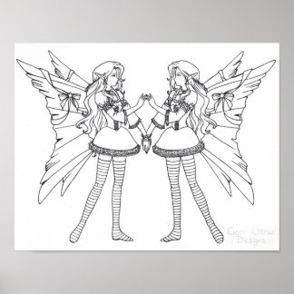 Lolita Älvor Färg-Din egen Poster