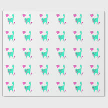 Lolita Dröm Katt Inpackningspapper - Handritad