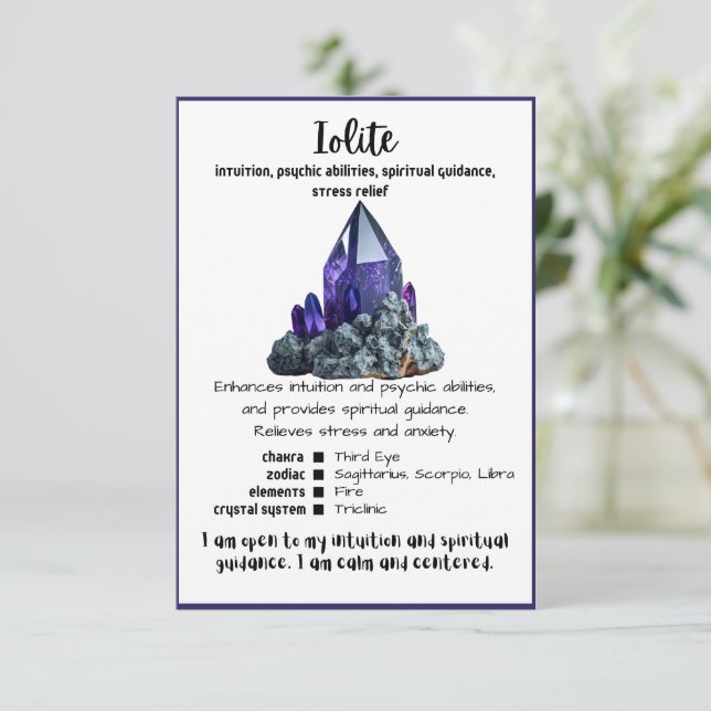 Lolite Crystal-kort Inbjudningar (Stående Fram)