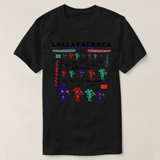 Lollapalooza Festival Red Hett n Chili Peppers T Shirt (Design framsida)