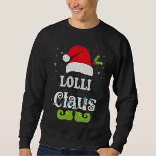 Lolli Claus jul - matchning av Pajama-familjen Lång Ärmad Tröja