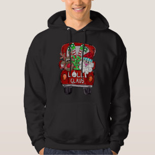 Lolli Claus jul - Reindeer och Jultomten Hoodie