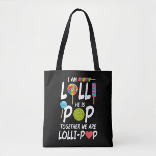 Lolli och Pop Grandparent Nickname Gift Tygkasse