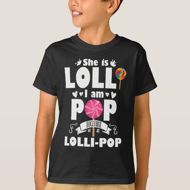Lolli Pop Cute Grandchild Candy T Shirt (Framsida)