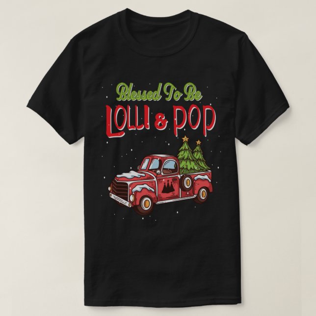 Lolli & Pop Jul Pajama Grandparent T Shirt (Design framsida)