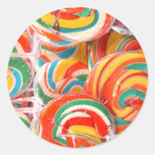 lollipop art vo1 runt klistermärke