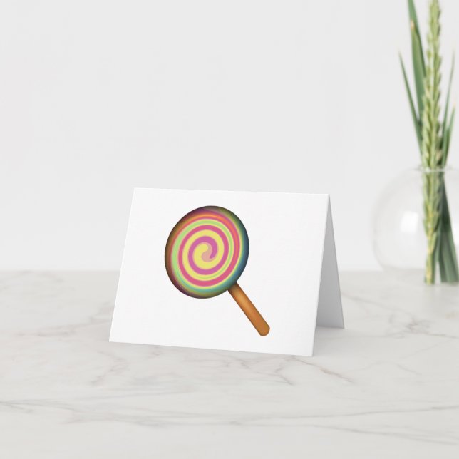 Lollipop Candy - Emoji Kort (Framsida)