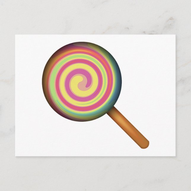 Lollipop Candy - Emoji Vykort (Framsida)