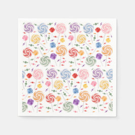 Lollipop Candy Mönster Colorful Pappersservett
