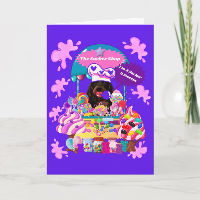 Lollipop & Candy Shop Note Card Anteckningskort (Framsida)