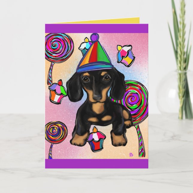 Lollipop Doxie Kort (Framsida)
