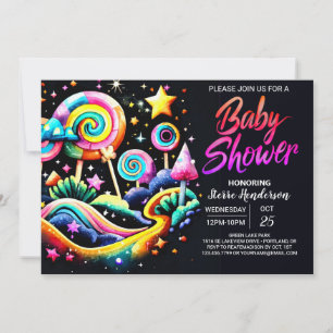 Lollipop Fantasy Baby Shower Inbjudningar