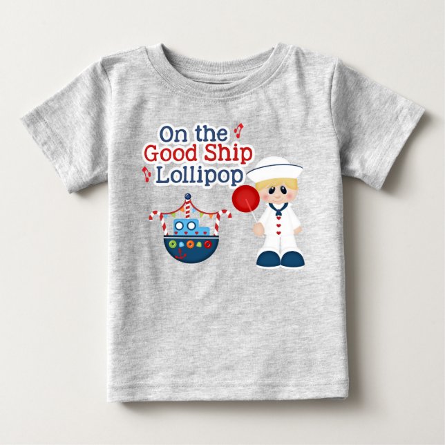 Lollipop-fartyg T Shirt (Framsida)