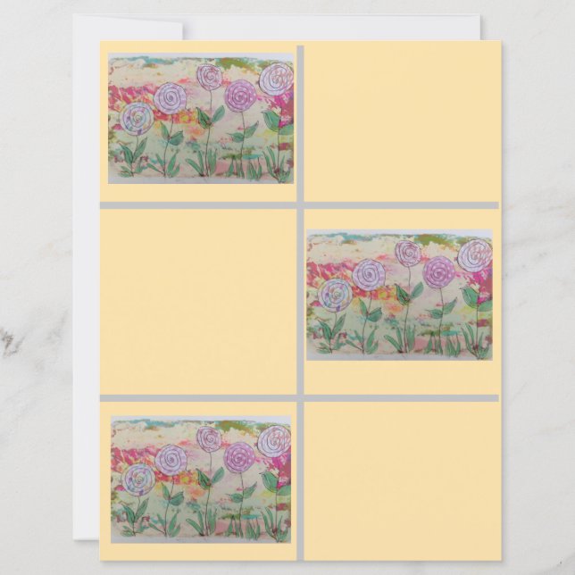 Lollipop Flowers Scrapbook Papper (Framsida)