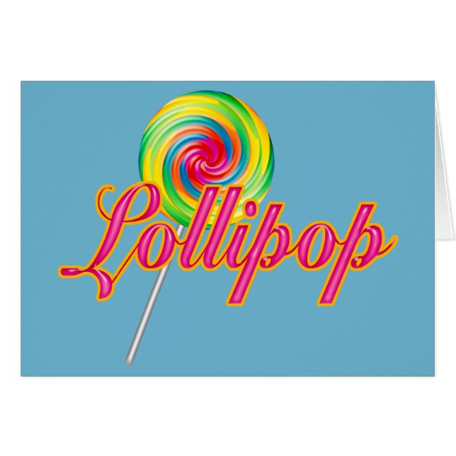 Lollipop Hälsningskort (Framsidan Horizontal)