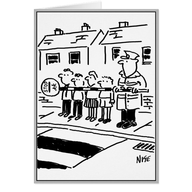 Lollipop Man Användas Lollipop as Restraining Barr Hälsningskort (Framsidan)