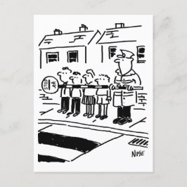 Lollipop Man Användas Lollipop as Restraining Barr Vykort