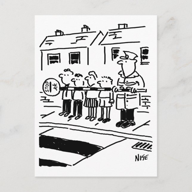 Lollipop Man Användas Lollipop as Restraining Barr Vykort (Framsida)