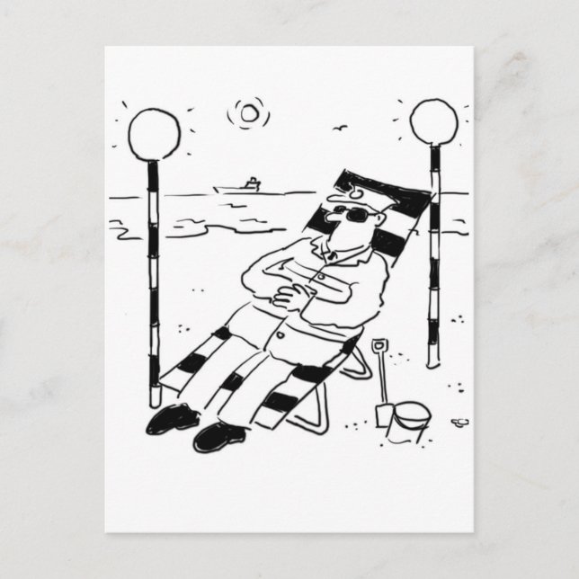 Lollipop Man är Sunbad. Surreal Vykort (Framsida)