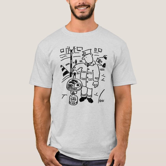 Lollipop Man Cooks Breakfast med sin Lollipop T Shirt (Framsida)